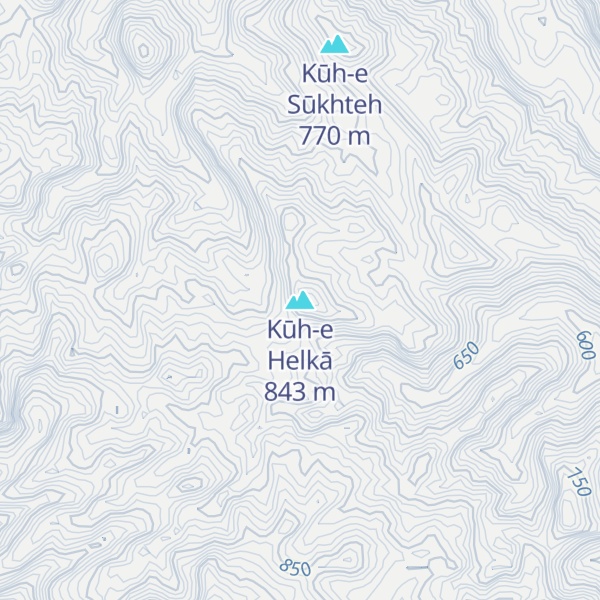 Map of Kūh-e Helkā