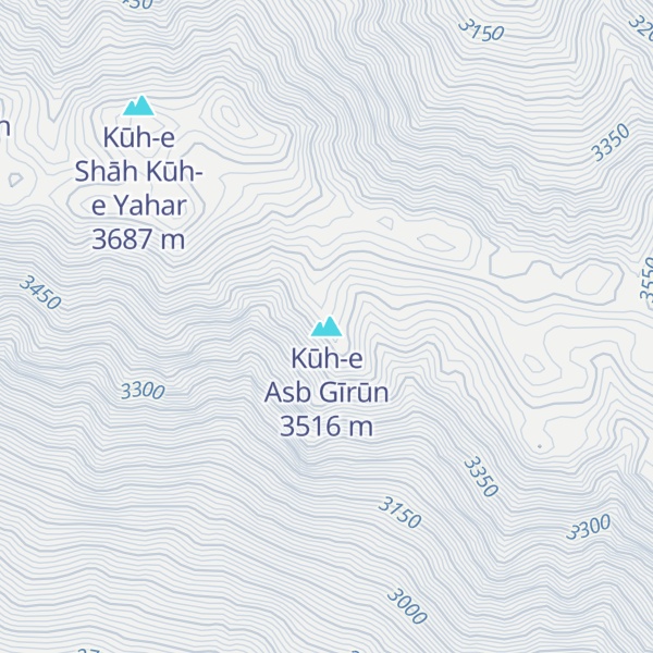 Map of Kūh-e Asb Gīrūn