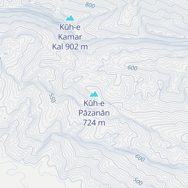 Map of Kūh-e Pāzanān