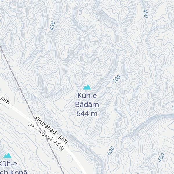 Map of Kūh-e Bādām
