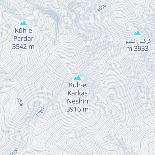 Map of Kūh-e Karkas Neshīn