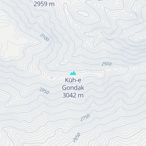 Map of Kūh-e Gondak