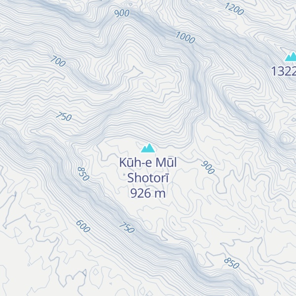 Map of Kūh-e Mūl Shotorī
