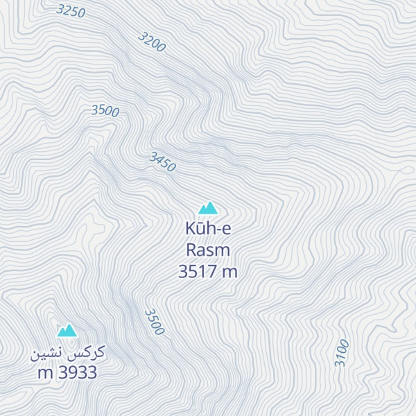 Map of Kūh-e Rasm
