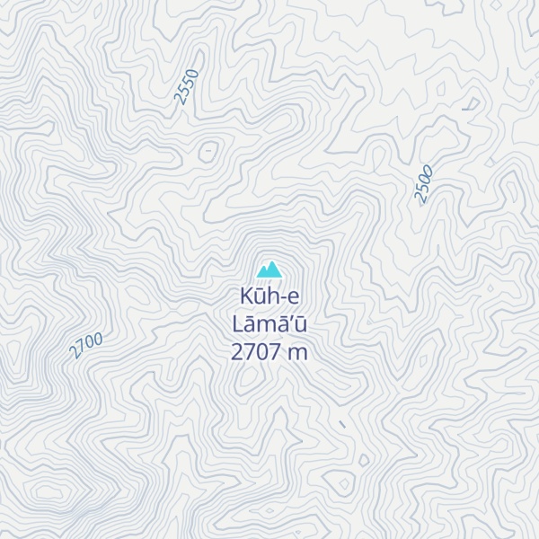 Map of Kūh-e Lāmā’ū