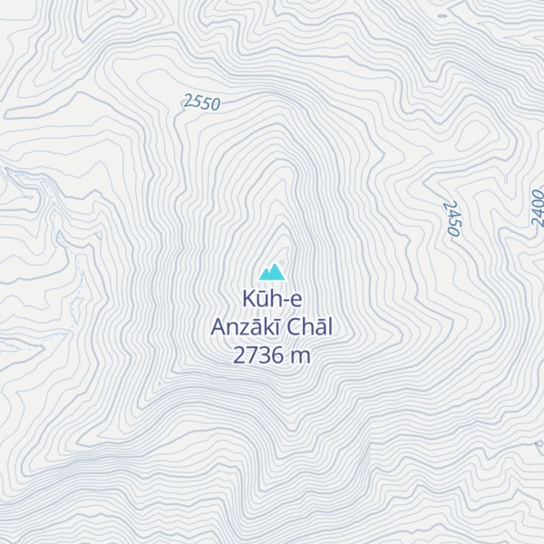 Map of Kūh-e Anzākī Chāl