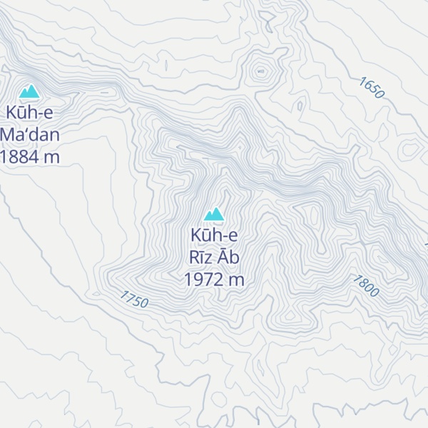 Map of Kūh-e Rīz Āb