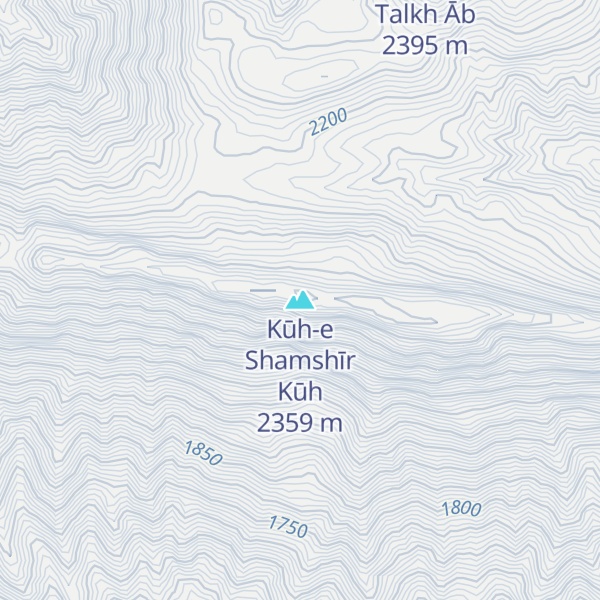 Map of Kūh-e Shamshīr Kūh
