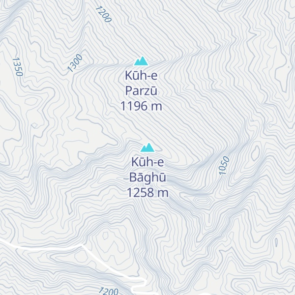Map of Kūh-e Bāghū