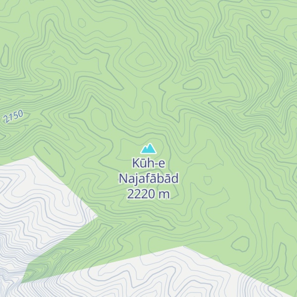 Map of Kūh-e Najafābād