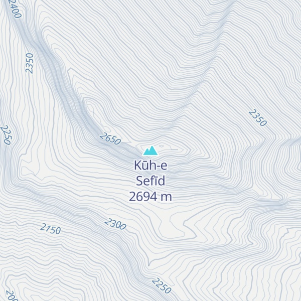 Map of Kūh-e Sefīd