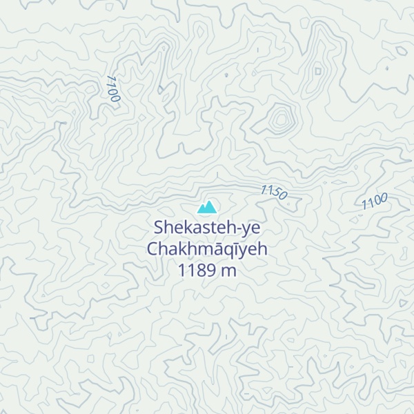 Map of Shekasteh-ye Chakhmāqīyeh