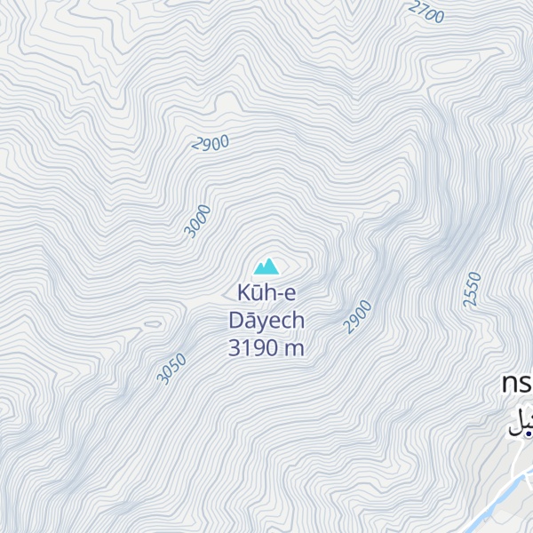 Map of Kūh-e Dāyech