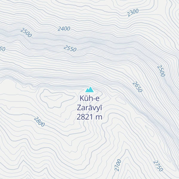 Map of Kūh-e Zarāvyī