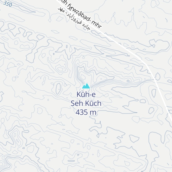 Map of Kūh-e Seh Kūch