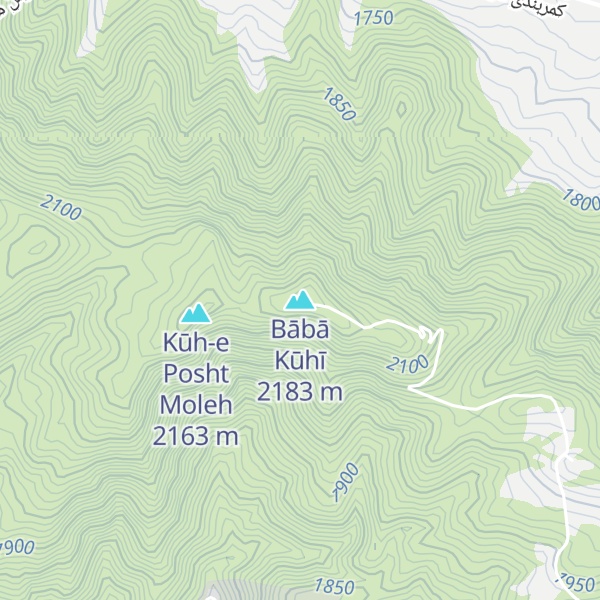Map of Bābā Kūhī