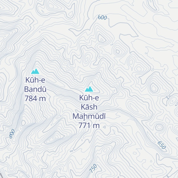 Map of Kūh-e Kāsh Maḩmūdī