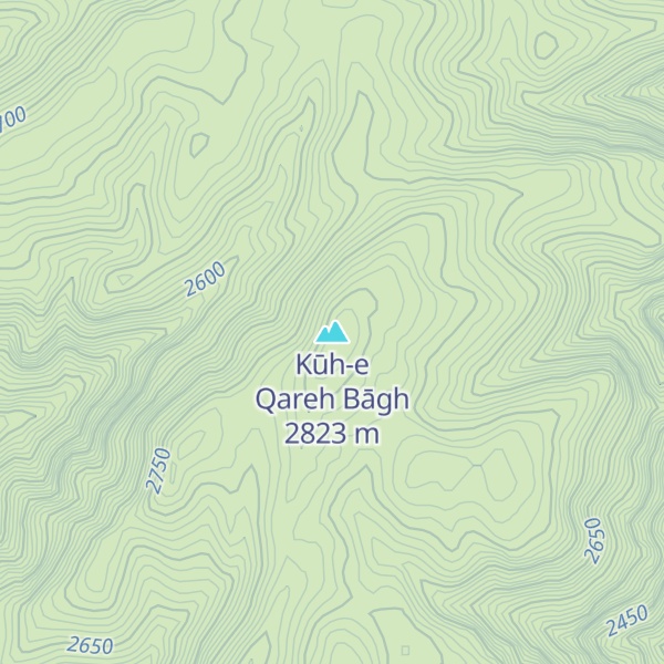 Map of Kūh-e Qareh Bāgh