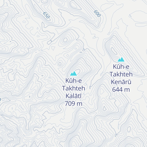 Map of Kūh-e Takhteh Kalātī