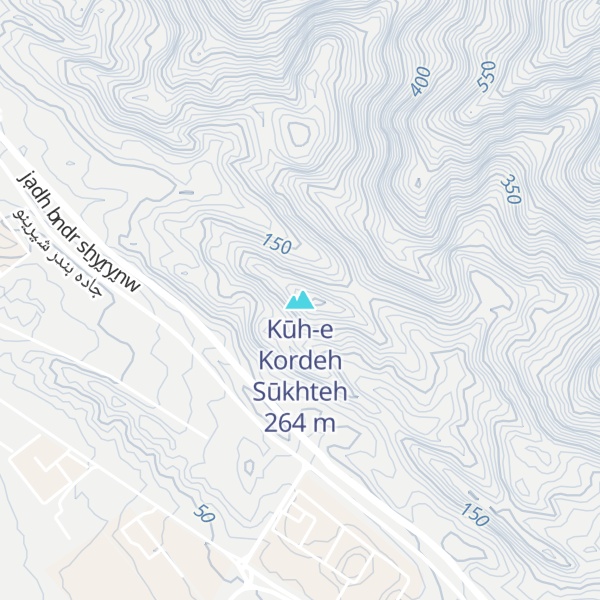 Map of Kūh-e Kordeh Sūkhteh