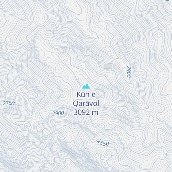 Map of Kūh-e Qarāvol