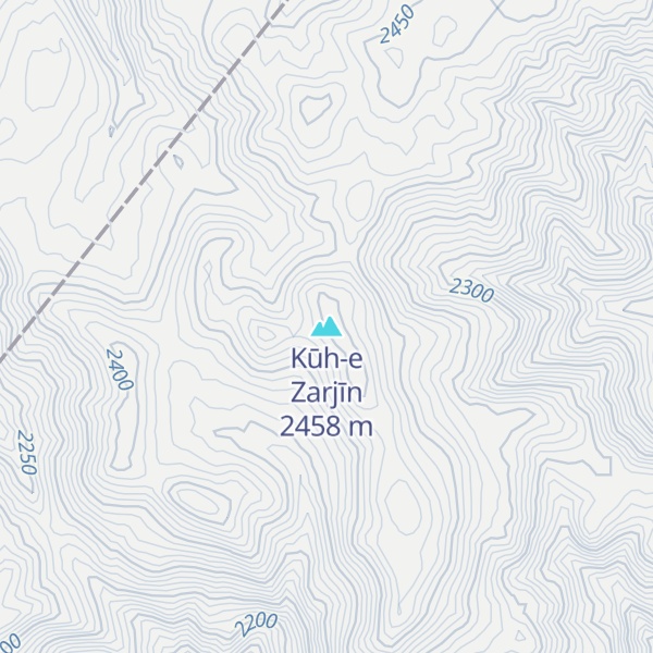 Map of Kūh-e Zarjīn
