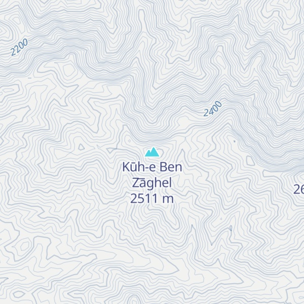 Map of Kūh-e Ben Z̄āghel