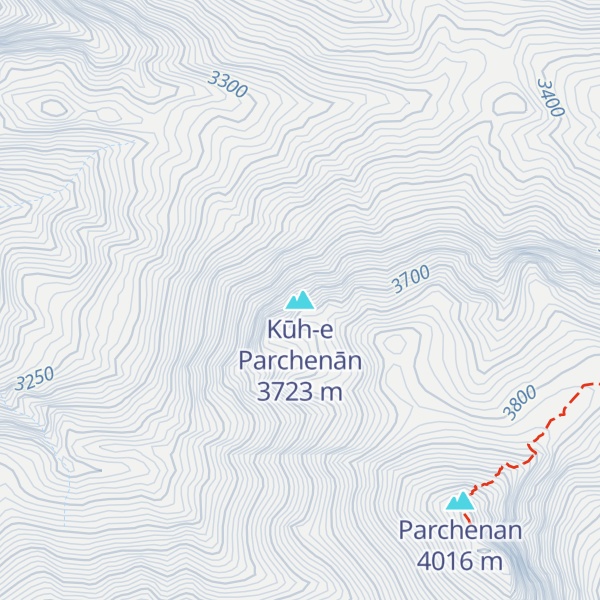 Map of Kūh-e Parchenān