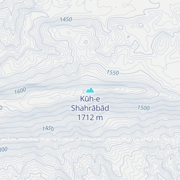 Map of Kūh-e Shahrābād