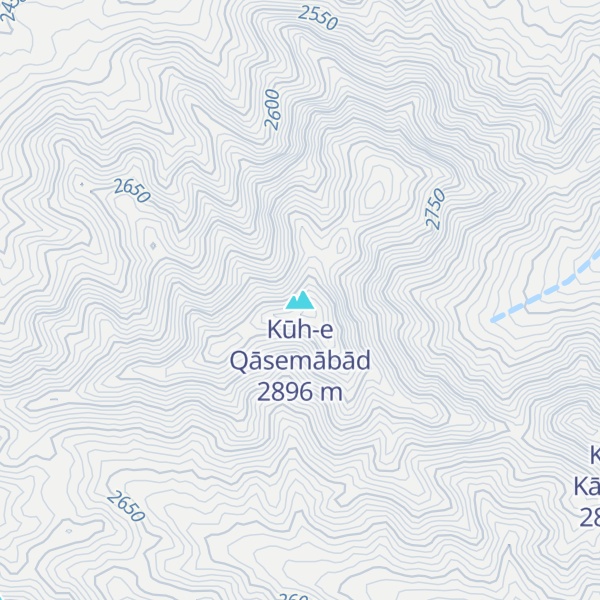 Map of Kūh-e Qāsemābād