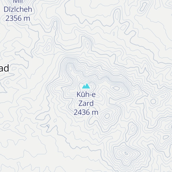 Map of Kūh-e Zard
