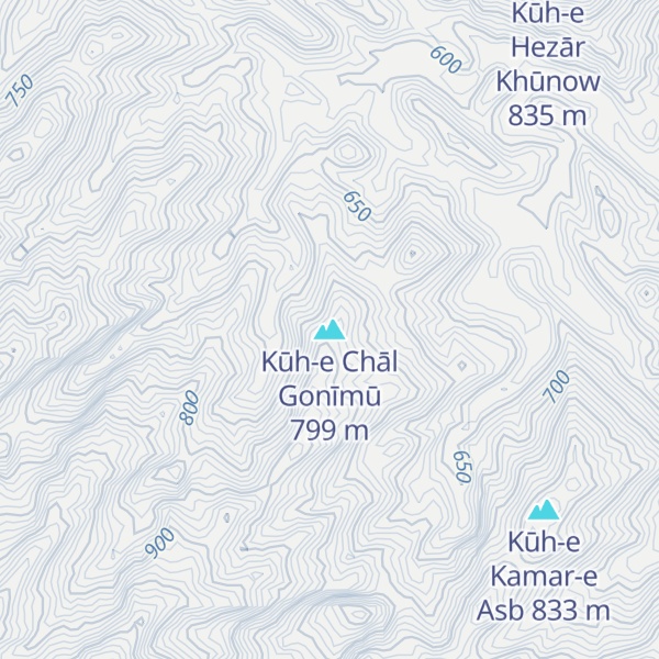 Map of Kūh-e Chāl Gonīmū