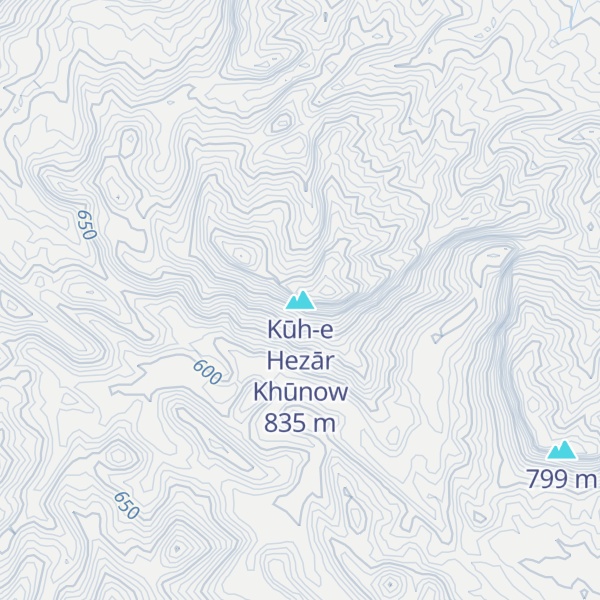 Map of Kūh-e Hezār Khūnow