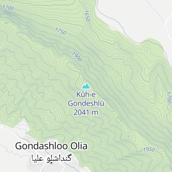 Map of Kūh-e Gondeshlū