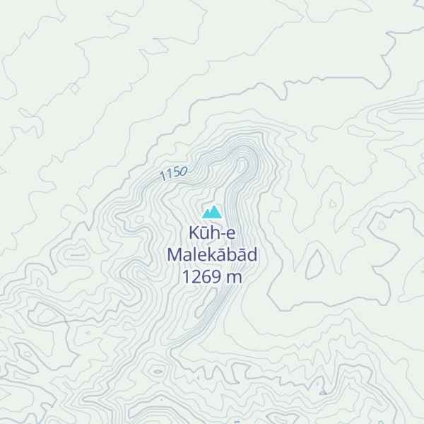 Map of Kūh-e Malekābād