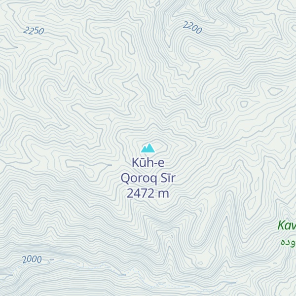Map of Kūh-e Qoroq Sīr