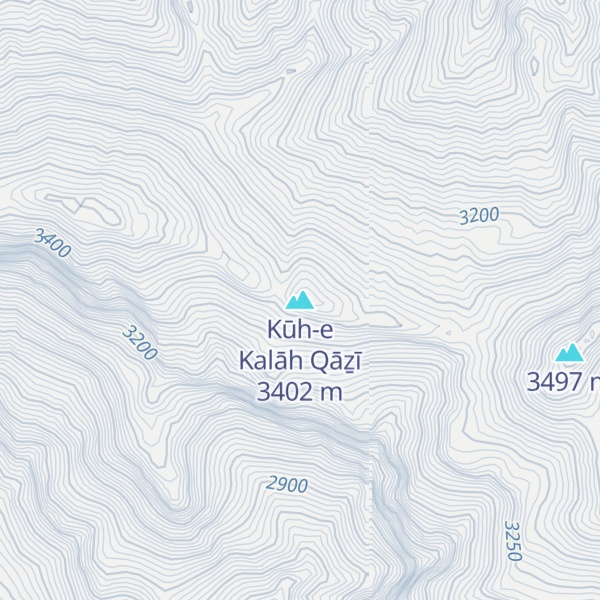 Map of Kūh-e Kalāh Qāẕī