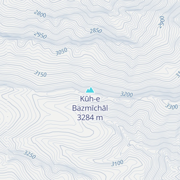 Map of Kūh-e Bazmīchāl