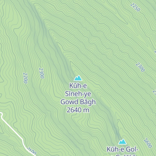Map of Kūh-e Sīneh-ye Gowd Bāgh