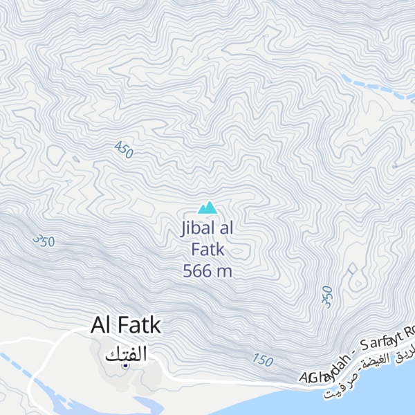 Map of Jibal al Fatk