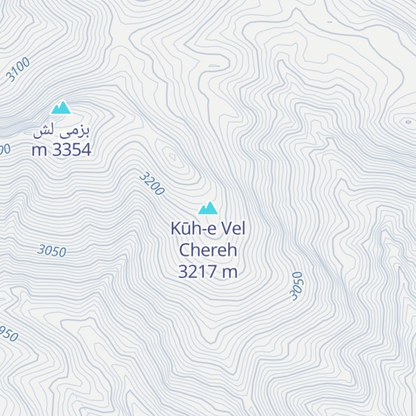 Map of Kūh-e Vel Chereh