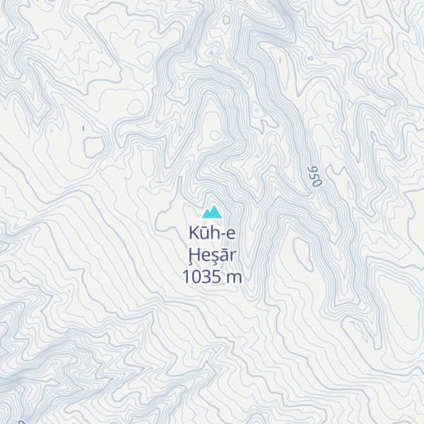 Map of Kūh-e Ḩeşār