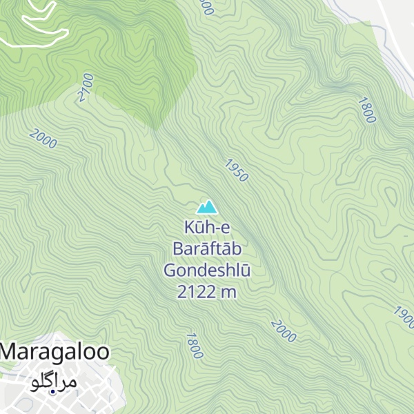 Map of Kūh-e Barāftāb Gondeshlū