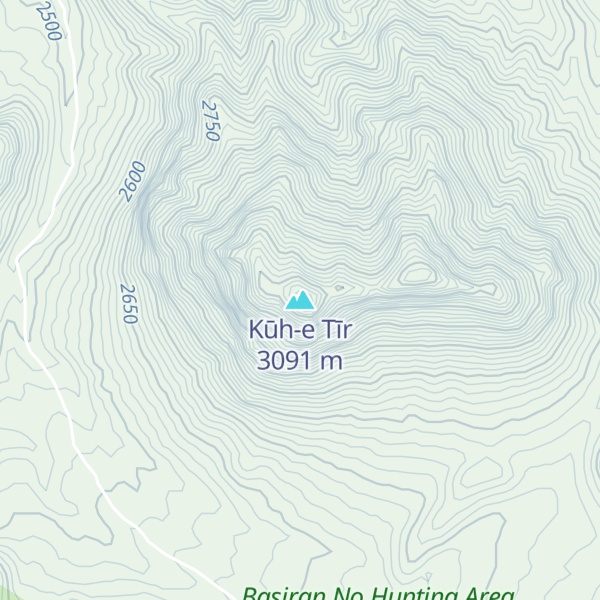 Map of Kūh-e Tīr