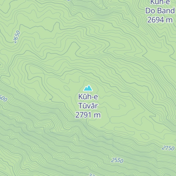 Map of Kūh-e Tūvār