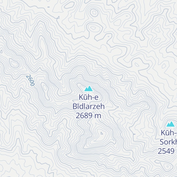 Map of Kūh-e Bīdlarzeh