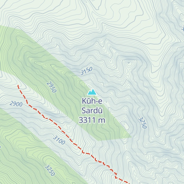 Map of Kūh-e Sardū