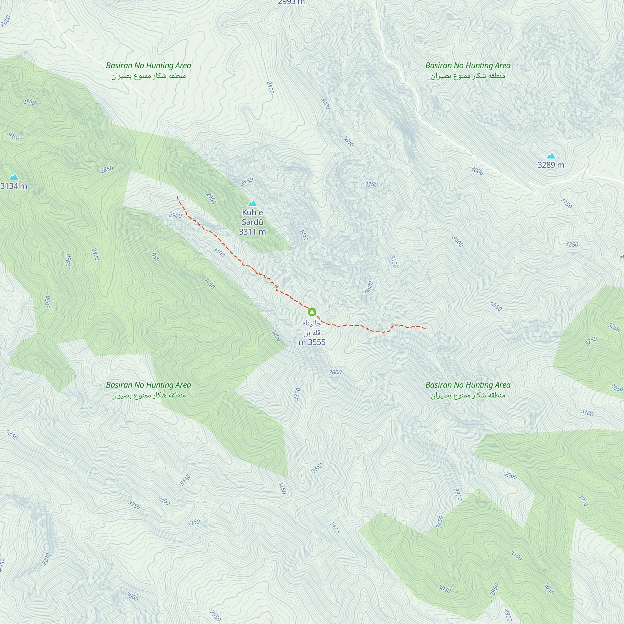 جانپناه قله بل map