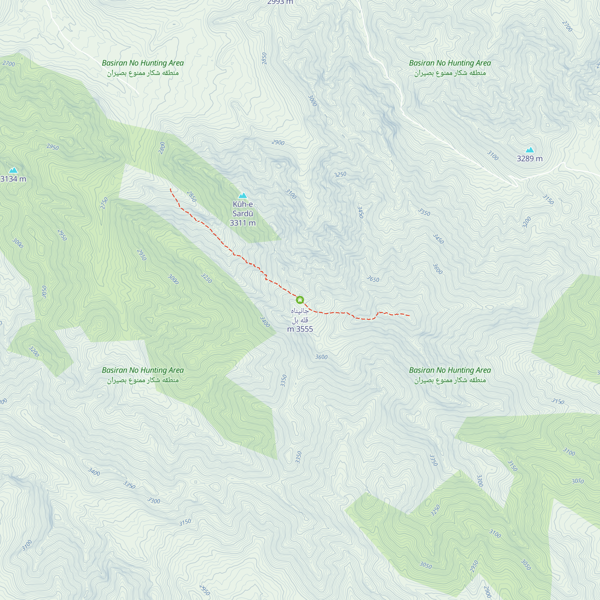 جانپناه قله بل map
