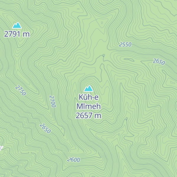 Map of Kūh-e Mīmeh